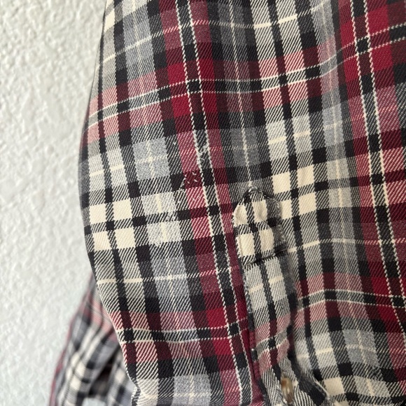 Carhartt WELL WORN 2XL Tall Flawed/Damaged Plaid Flannel Button Down Shirt - Picture 12 of 13